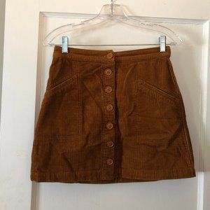Marine Layer Maxine Corduroy Button-Up Mini Skirt